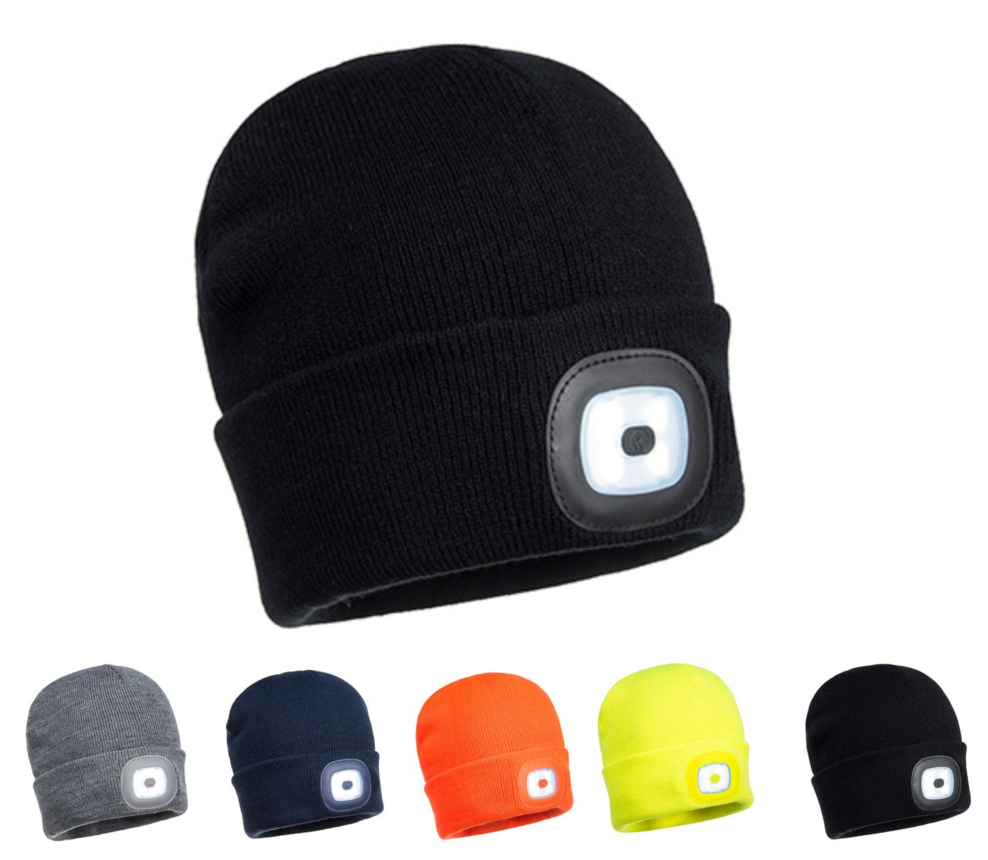 B028 Portwest Rechargeable Twin LED Beanie - Click Image to Close